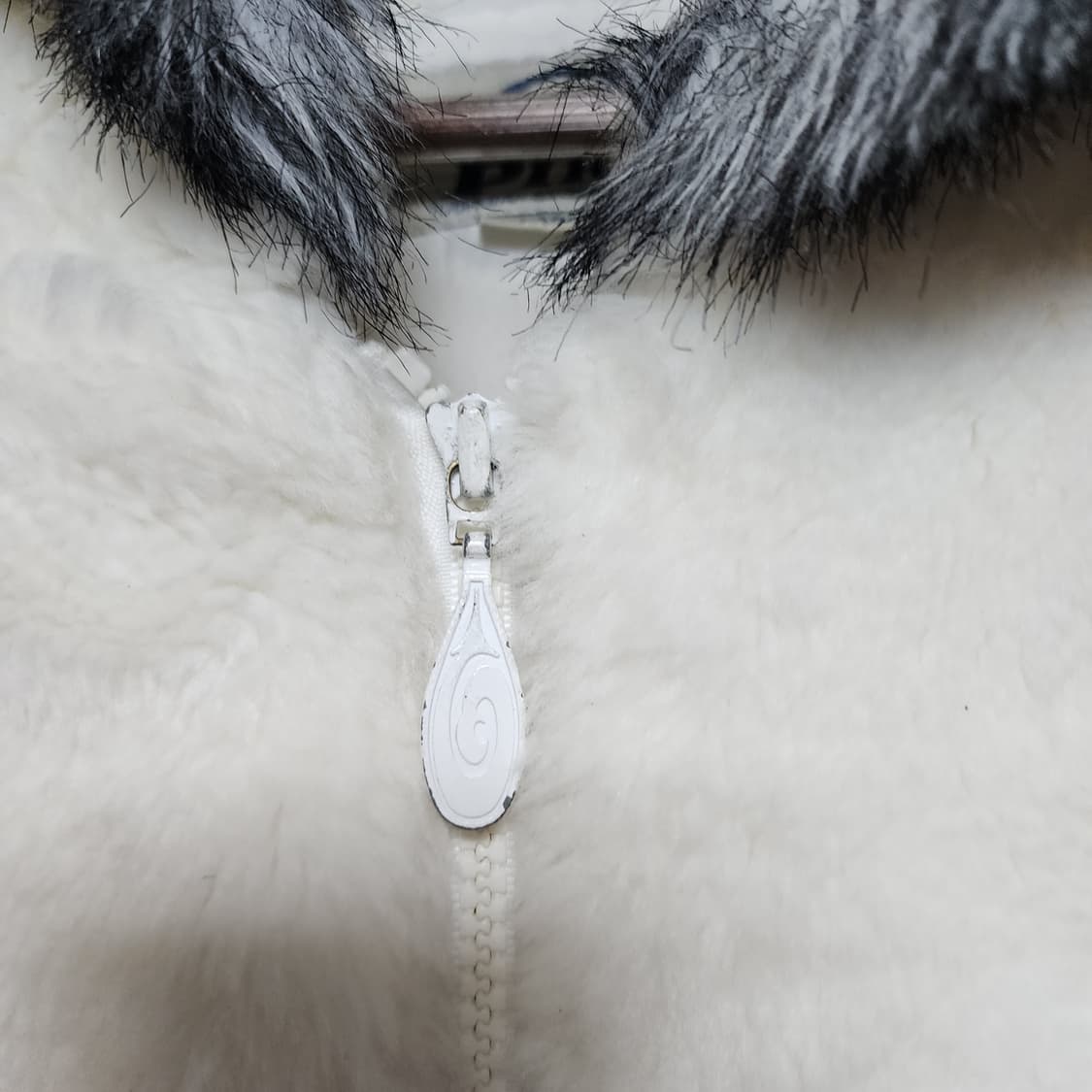 피코 Y2k 갸루 퍼 하프 플리스 후드집업 상품이미지4