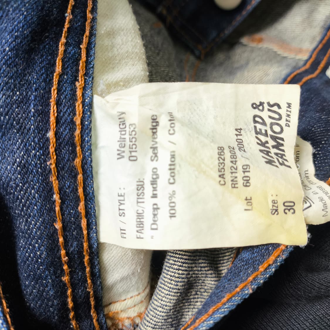 [30] 네이키드 앤 페이머스 셀비지 데님 상품이미지8