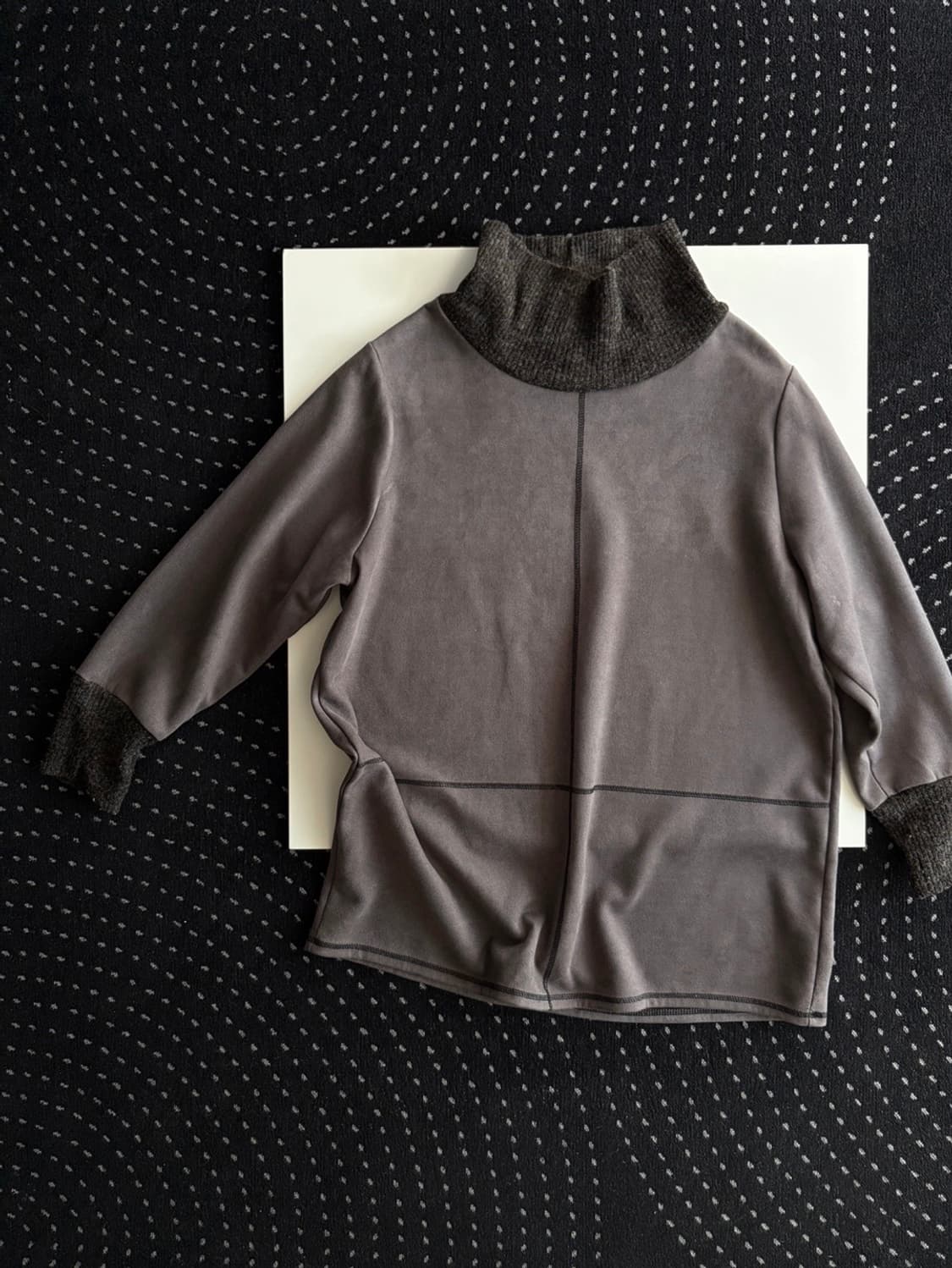 wide turtleneck suede top 상품이미지7