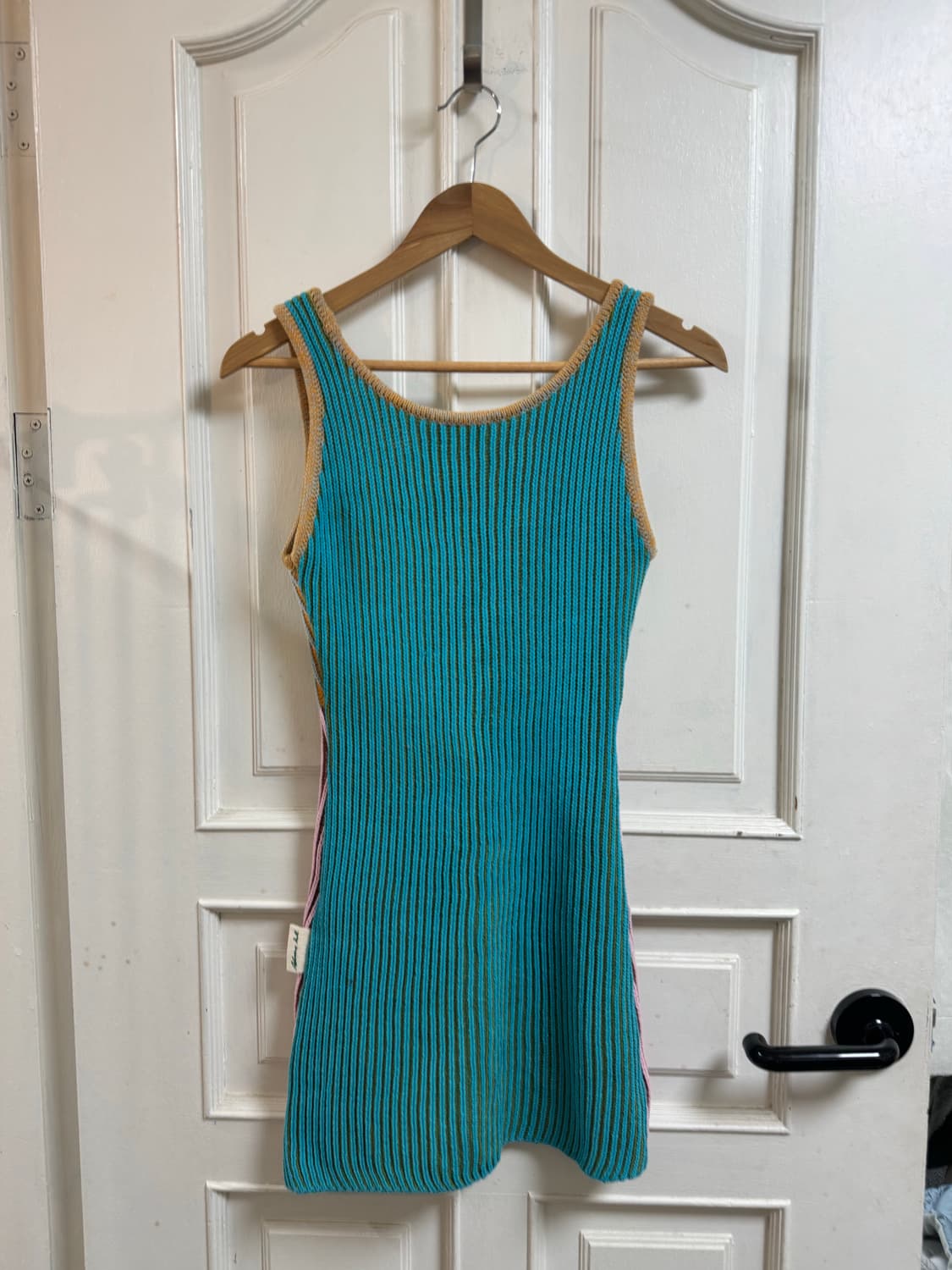 앤더슨벨 컬러블록 니트 나시 원피스 상품이미지5