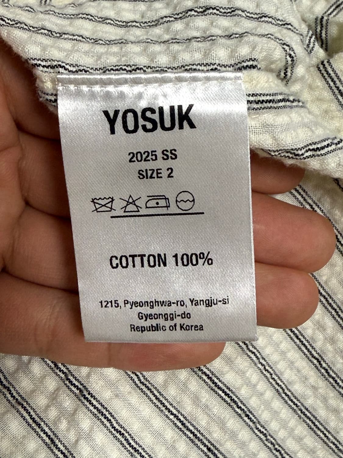 yosuk 스트라이프 반팔 셔츠 상품이미지4