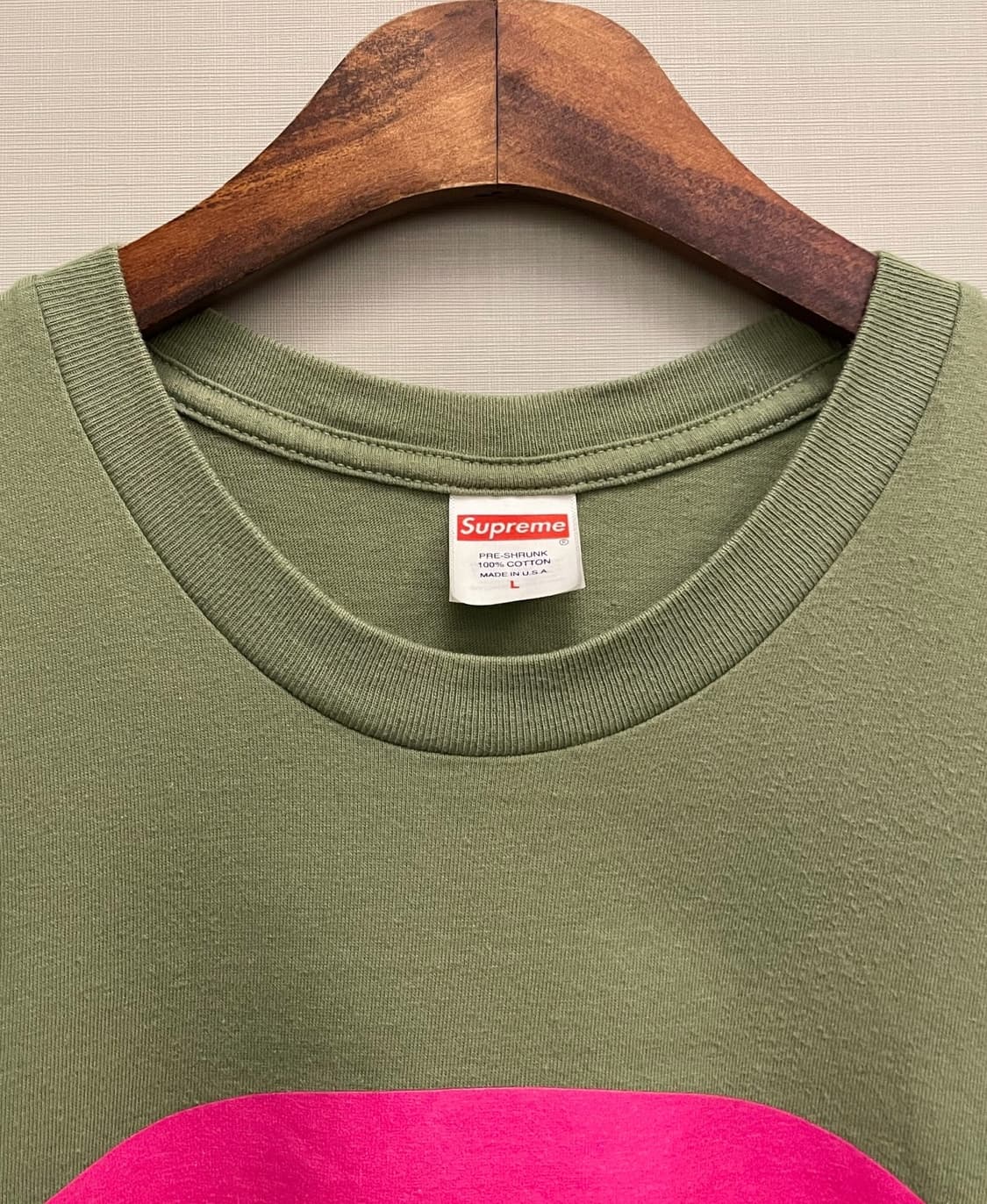 (L)23s Supreme 슈프림 뉴욕 프린팅 코튼 반팔티셔츠 그린 상품이미지4
