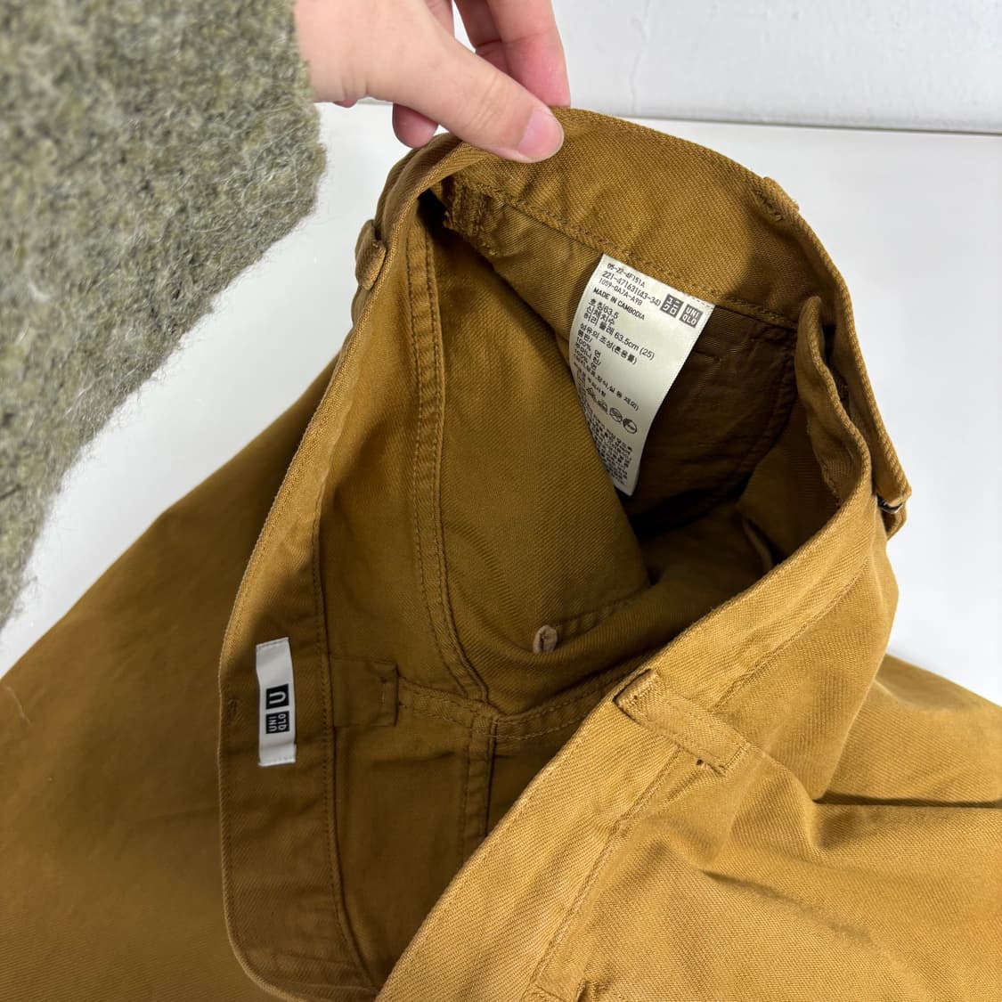 25 유니클로U 연브라운 핀턱 와이드 코튼팬츠 상품이미지4