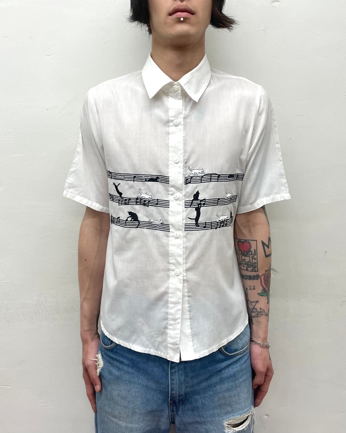 cat's note cubic shirt  상품이미지1