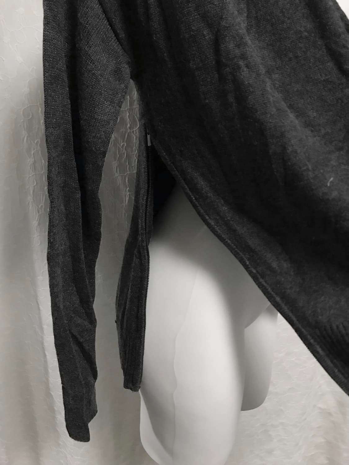 빈티지 아카이브 지퍼 디테일 니트 숄 가디건 상품이미지4