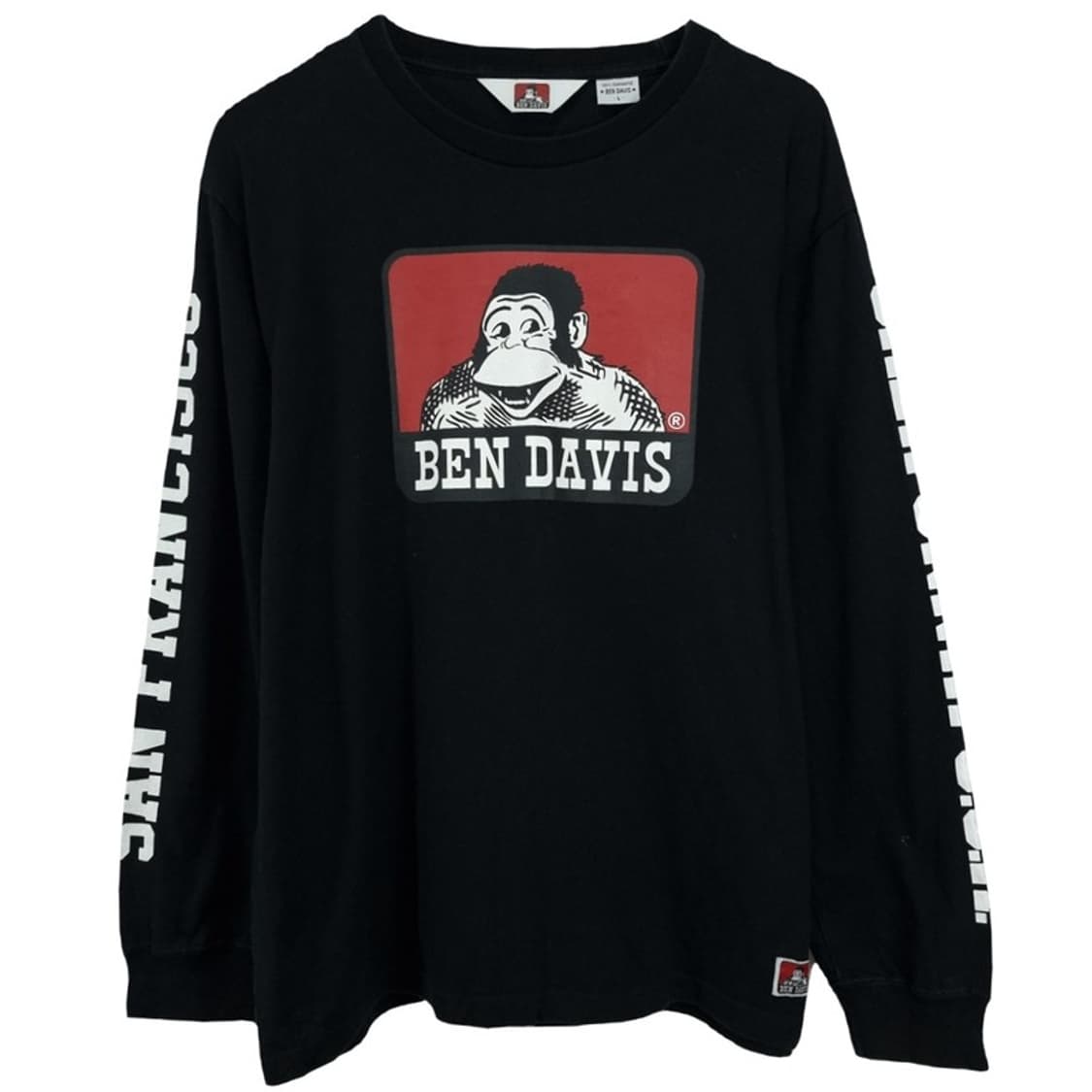 [벤데이비스] 로고 프린팅 롱슬리브 긴팔티 블랙 M18983 상품이미지2