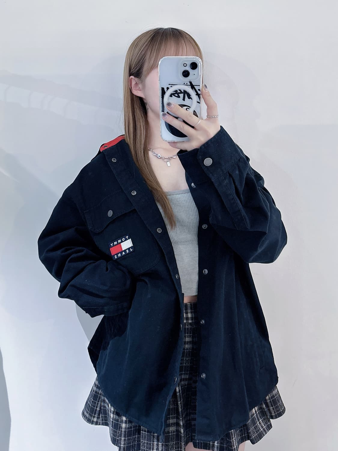 타미 진스 빅로고 블랙 셔츠 상품이미지2