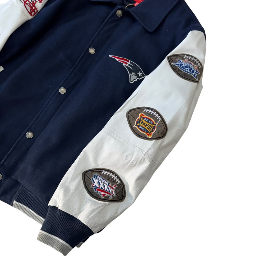 [~110] New England Patriots 슈퍼볼 바시티 자켓  상품이미지5