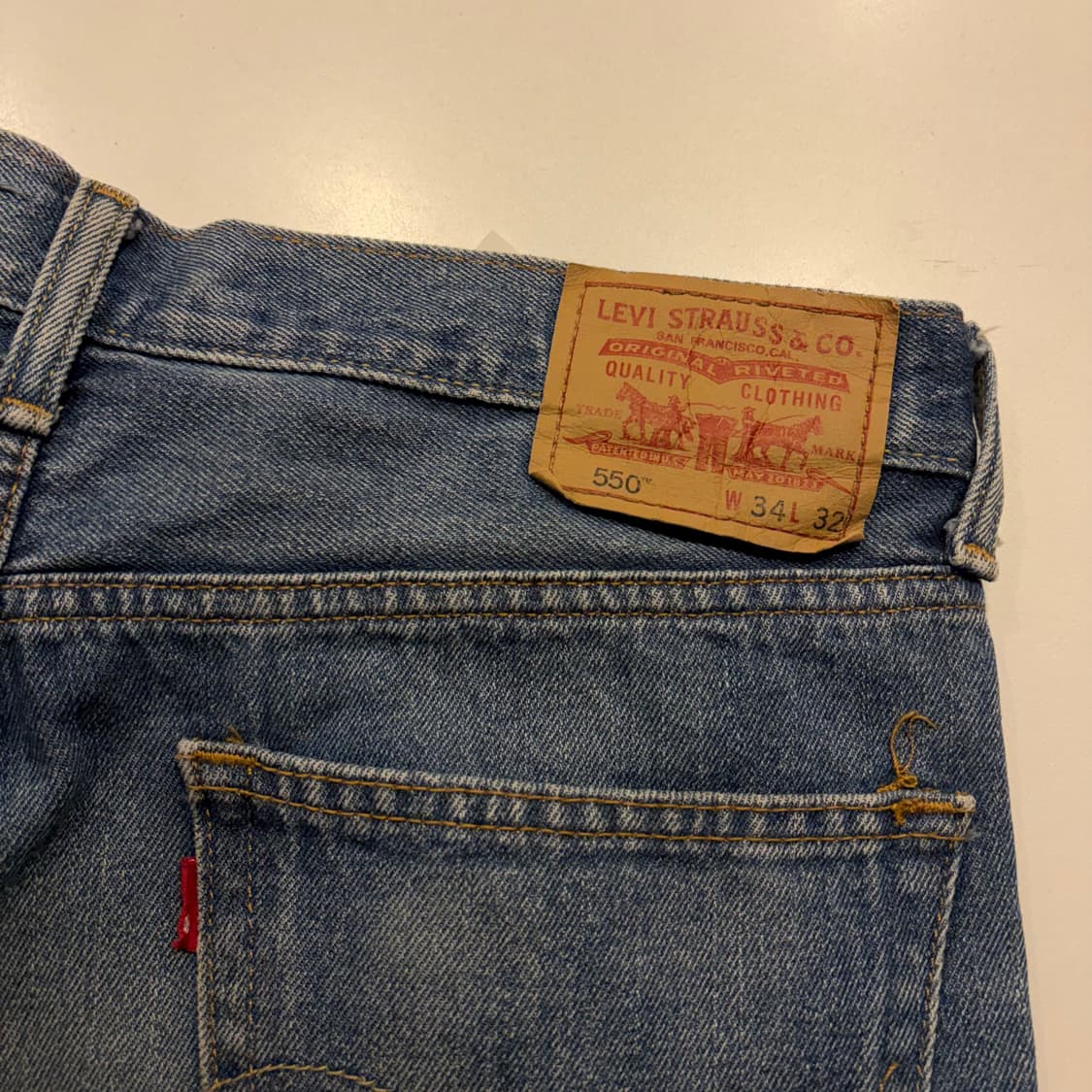 [34x32] 리바이스 550 릴렉스트핏 데님 청바지 팬츠 D7 상품이미지4