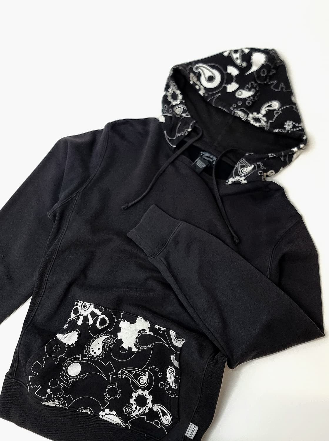 Stussy 스투시 블랙 프린팅 후드티 상품이미지3