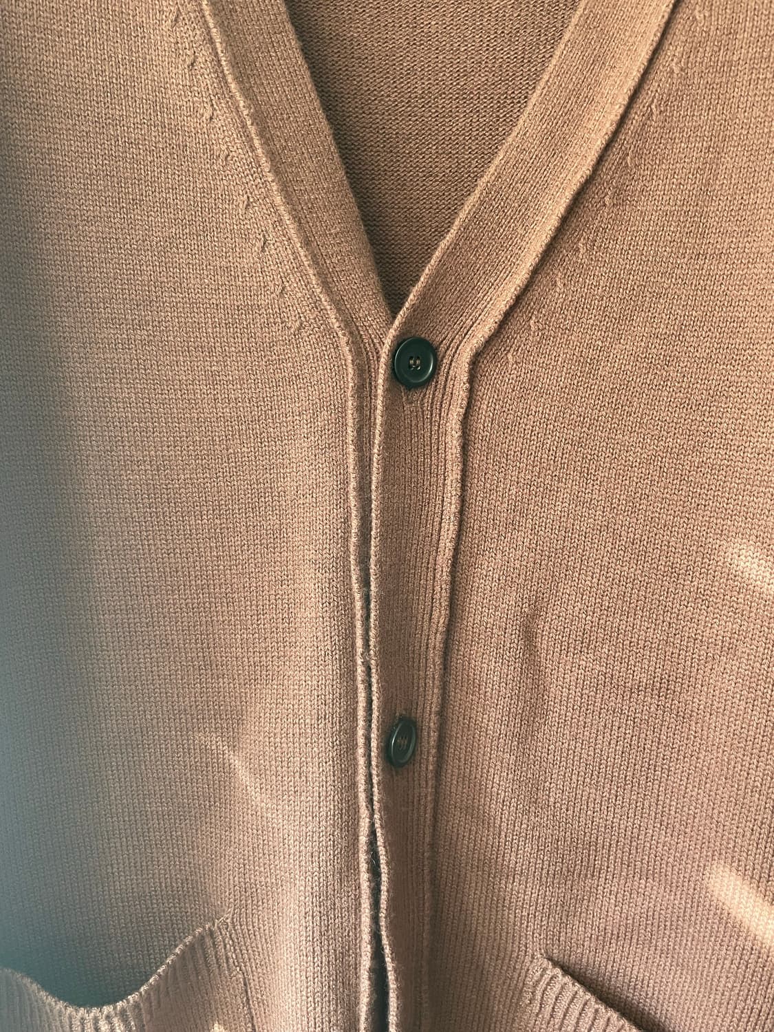 LEIMAN 프리미엄 메리노울100 가디건 브라운 새상품  상품이미지5