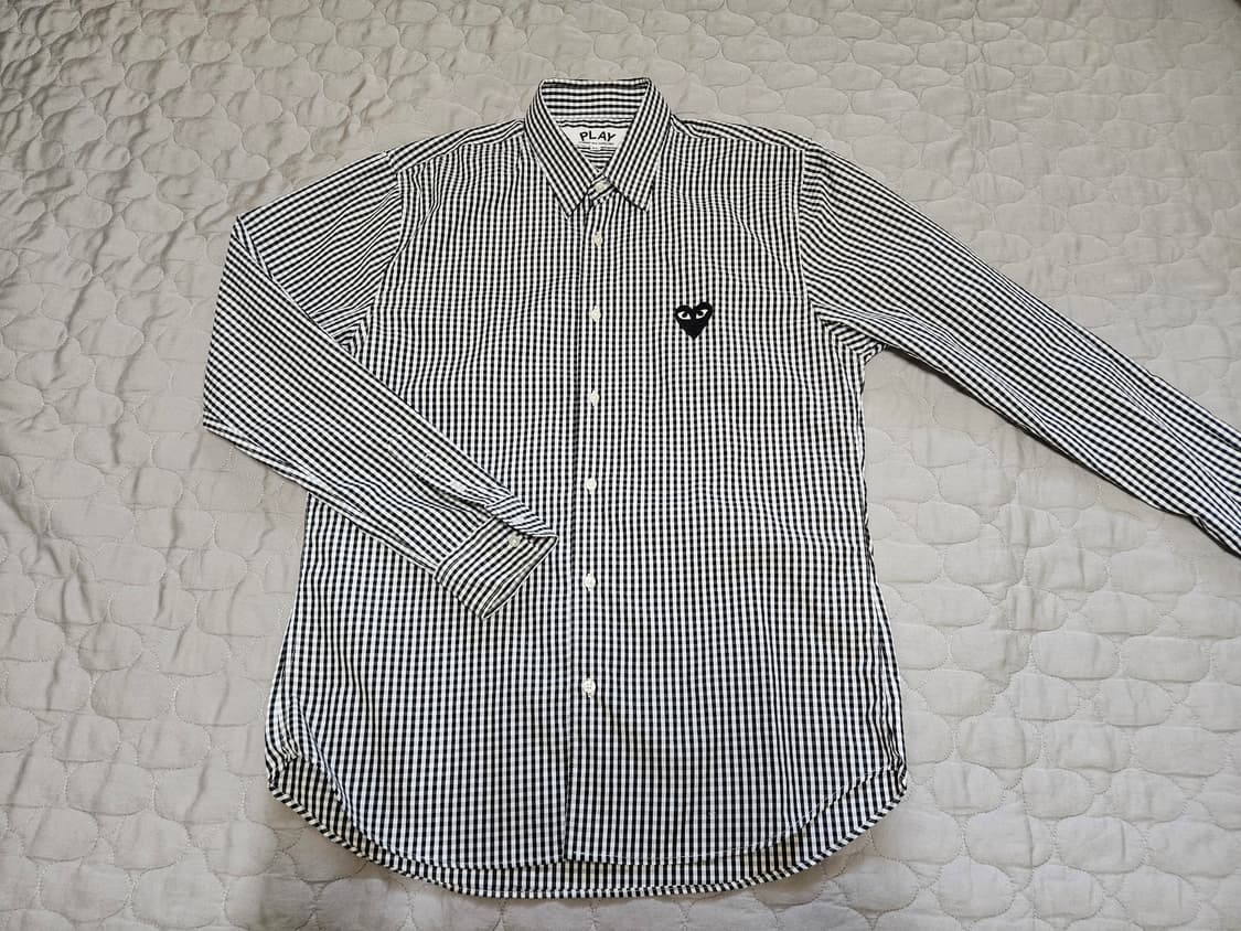 꼼데가르송 PLAY 체크 셔츠 XL 100 105 상품이미지4