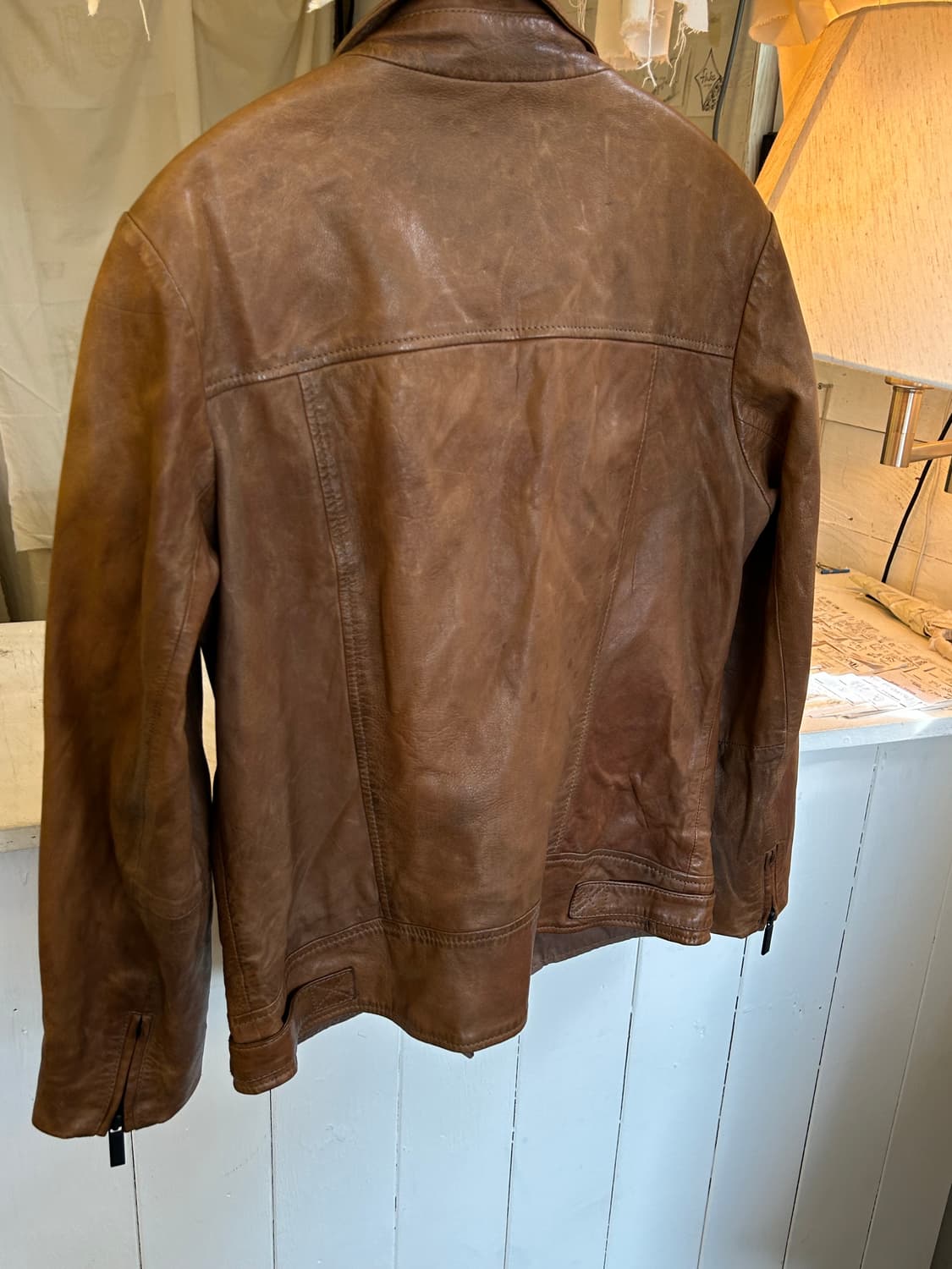 Clavin Klein Jeans 사선지퍼 가죽 자켓 상품이미지4