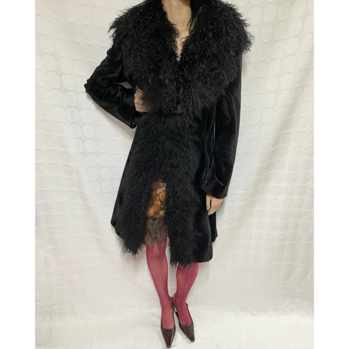 vintage black fur coat 상품이미지1