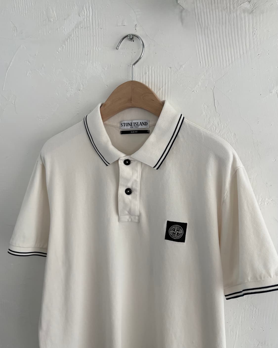 Stone Island 스톤아일랜드 아이보리컬러 슬림핏 PK 카라티셔츠 상품이미지4