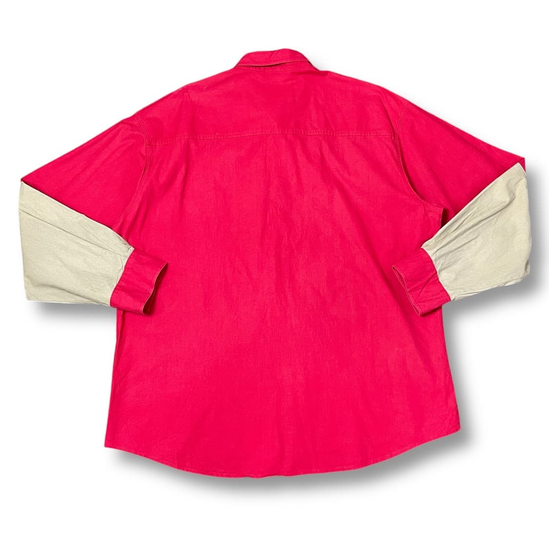 빈티지 빅사이즈 오버핏 레드 원포켓 코튼 헌팅 긴팔 셔츠 2XL 상품이미지2