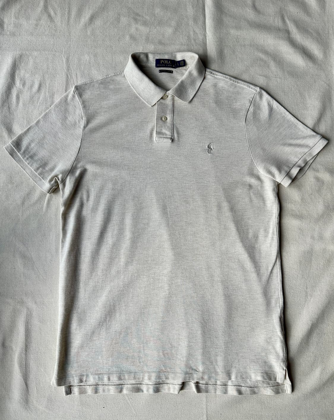 폴로 랄프로렌 오트밀 베이지 피케 카라티 커스텀 슬림핏 L 상품이미지1