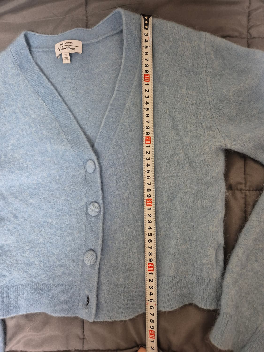 앤아더스토리즈 & Other Stories 울 블렌드 크롭 가디건 블루 상품이미지7