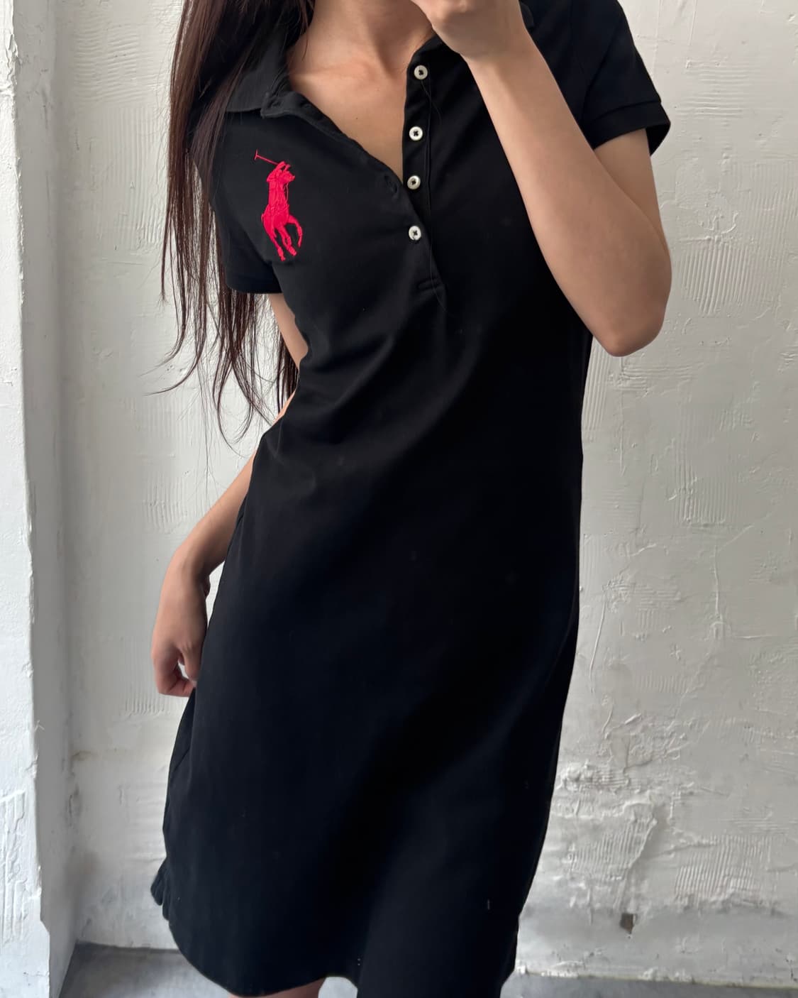 Polo 랄프로렌 우먼 레드빅포니 블랙컬러 PK원피스 상품이미지6