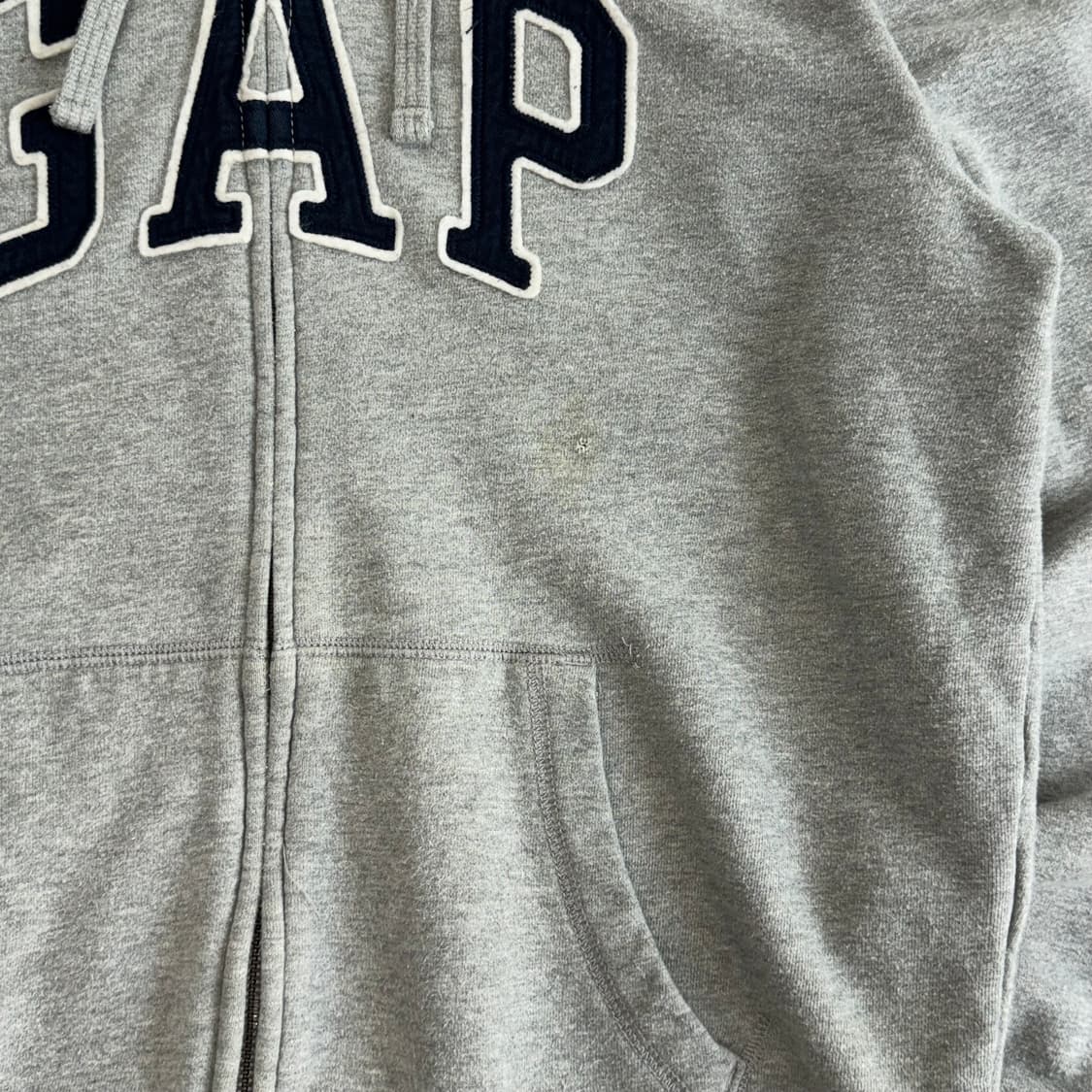 Gap 갭 네이비 로고 그레이 후드집업 상품이미지5