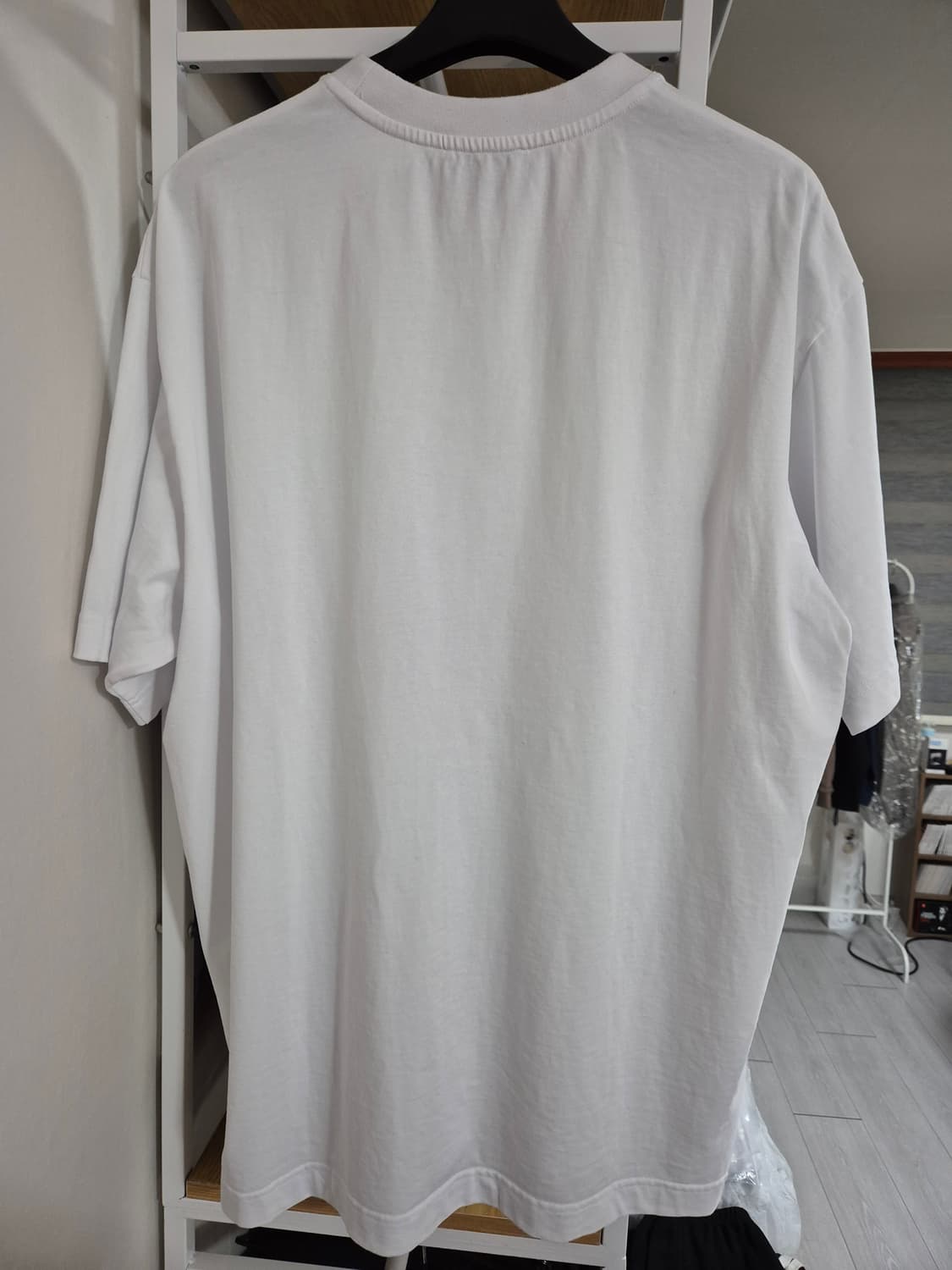 솔리드옴므 코튼 로고 반팔티 52 화이트 상품이미지2