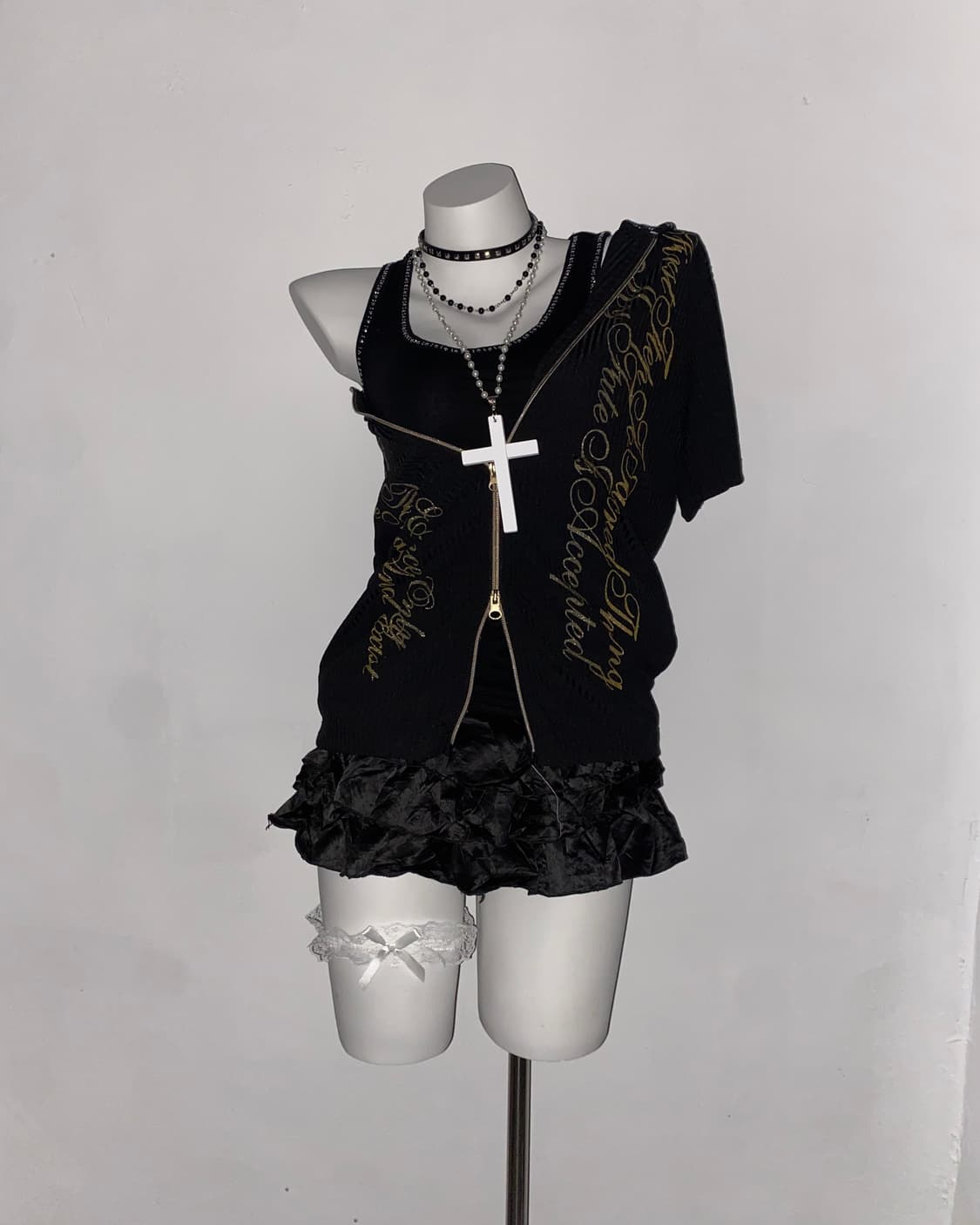 Gothic Gold punk 2-Way Hoodie 상품이미지1