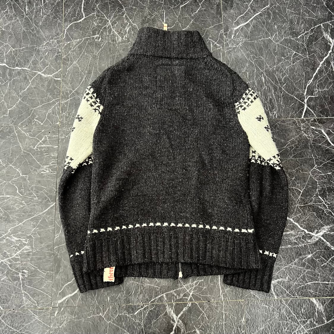 THEREs 헤비울 투웨이 니트 집업 자켓 상품이미지4