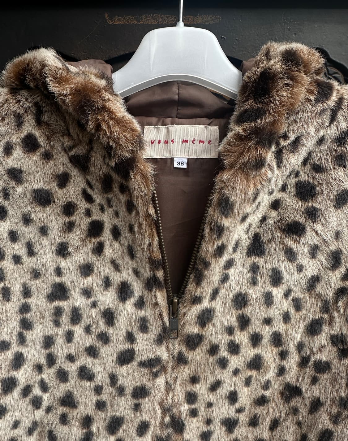 vour meme leopard fur hood jacket 상품이미지4