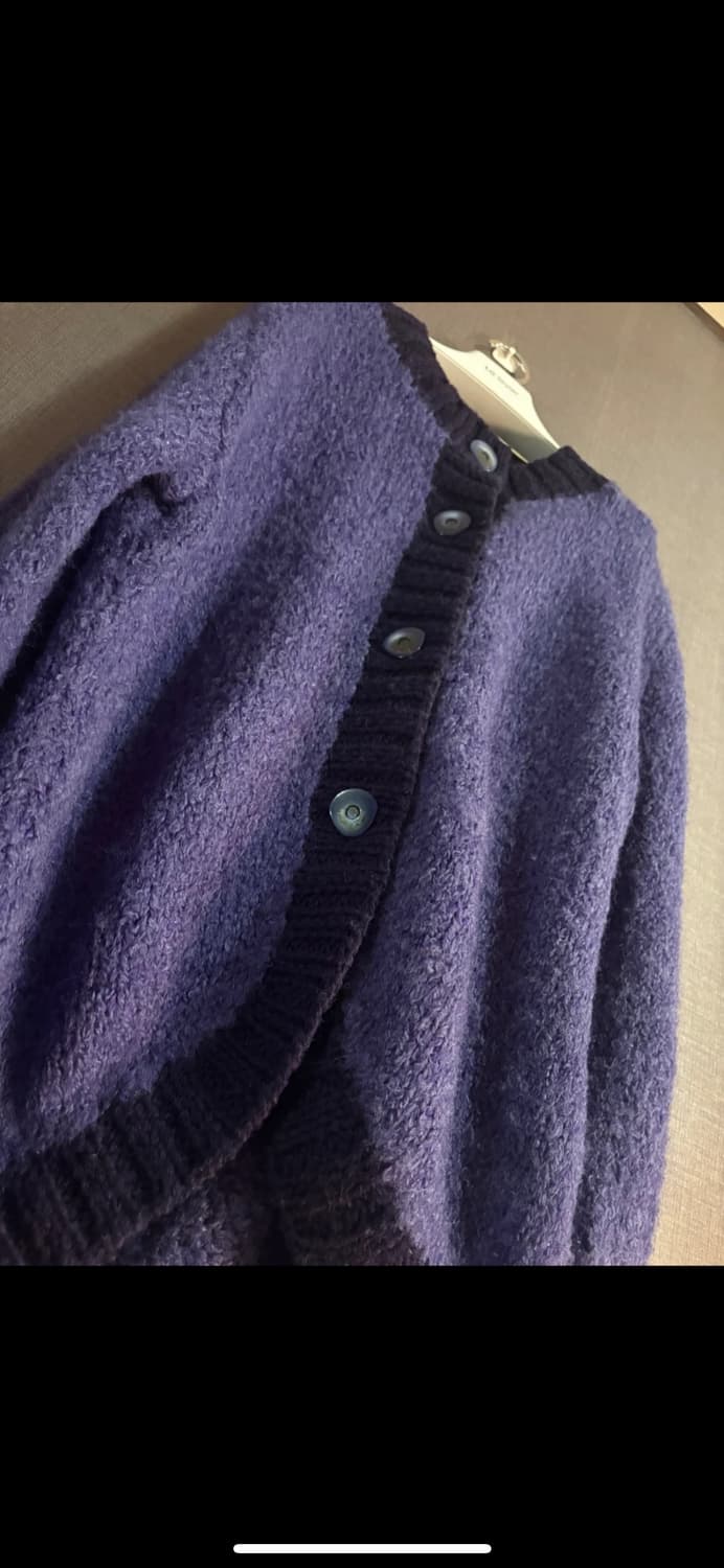 보라색 털실 니트 가디건 JAPAN 상품이미지2