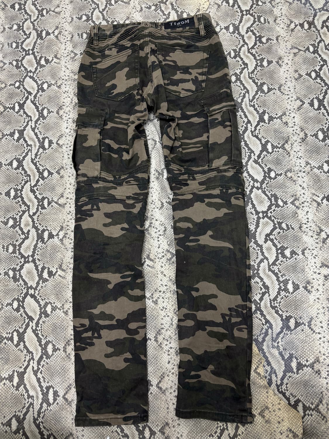 Camo Pattern Slim Fit Zip Pants 상품이미지7