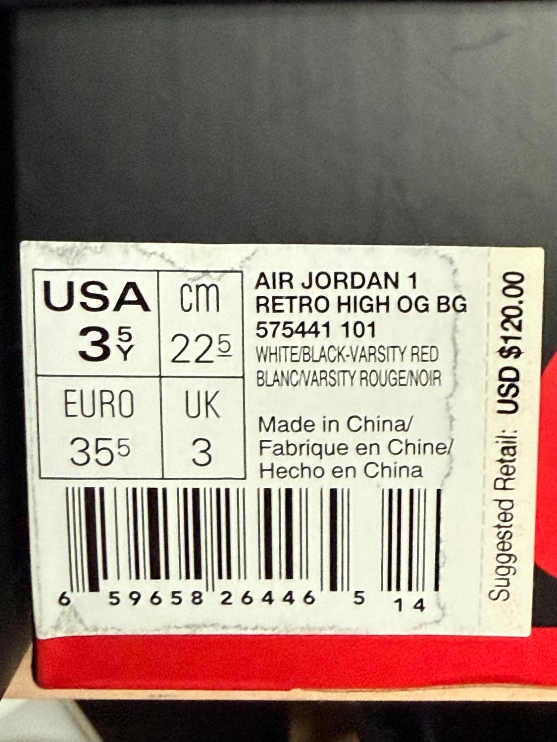 나이키 에어 조던 1 시카고 OG 2015 BG 225 상품이미지8