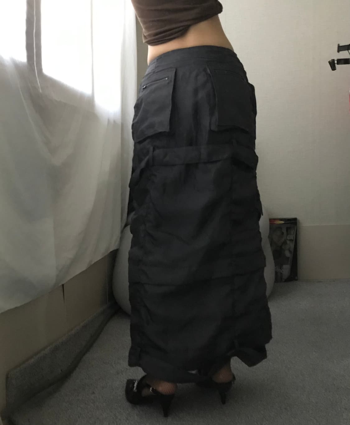 3CE 셔링 포켓 맥시스커트 상품이미지3