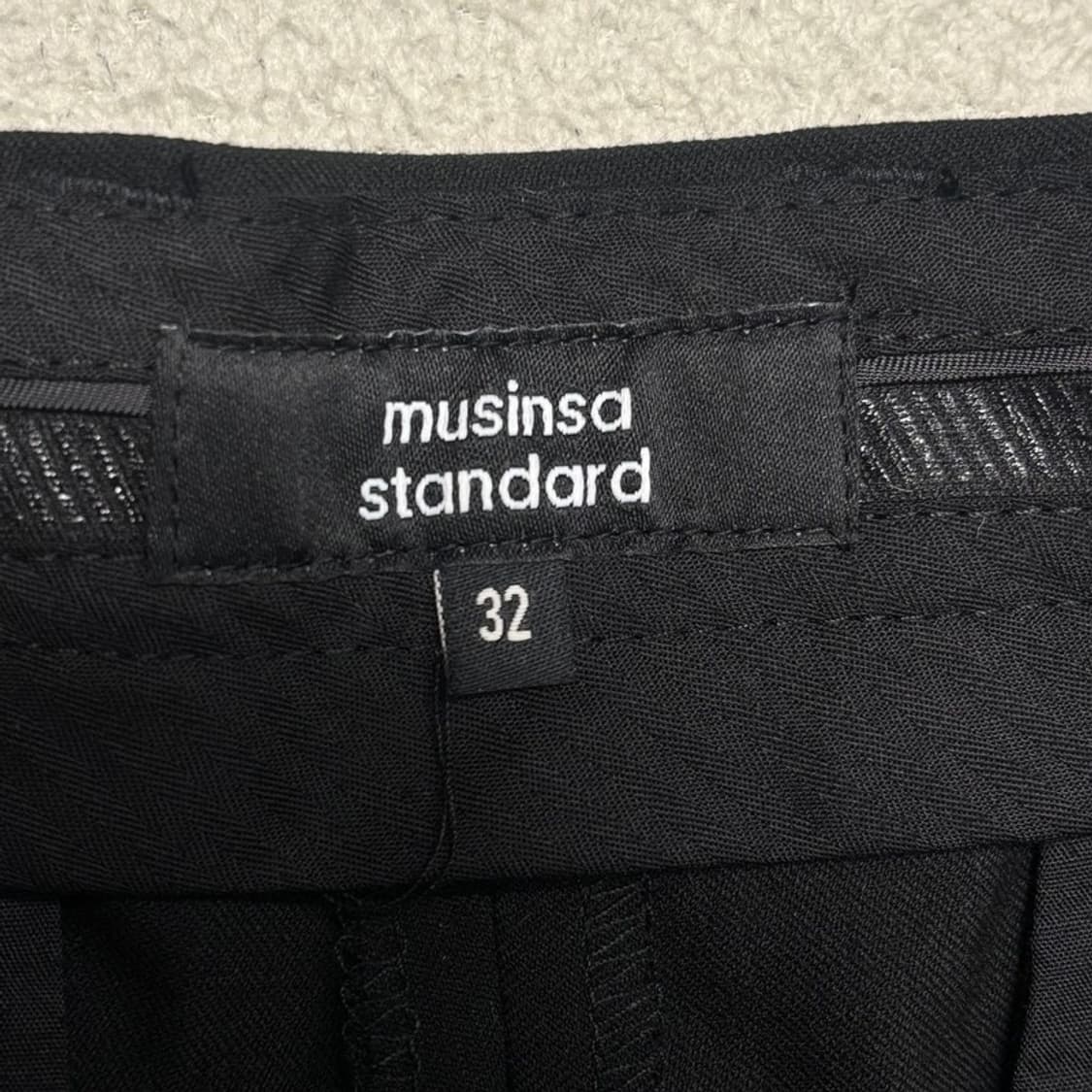 [새상품] MUSINSA STANDARD 세미 와이드 슬렉스 블랙 32 상품이미지6
