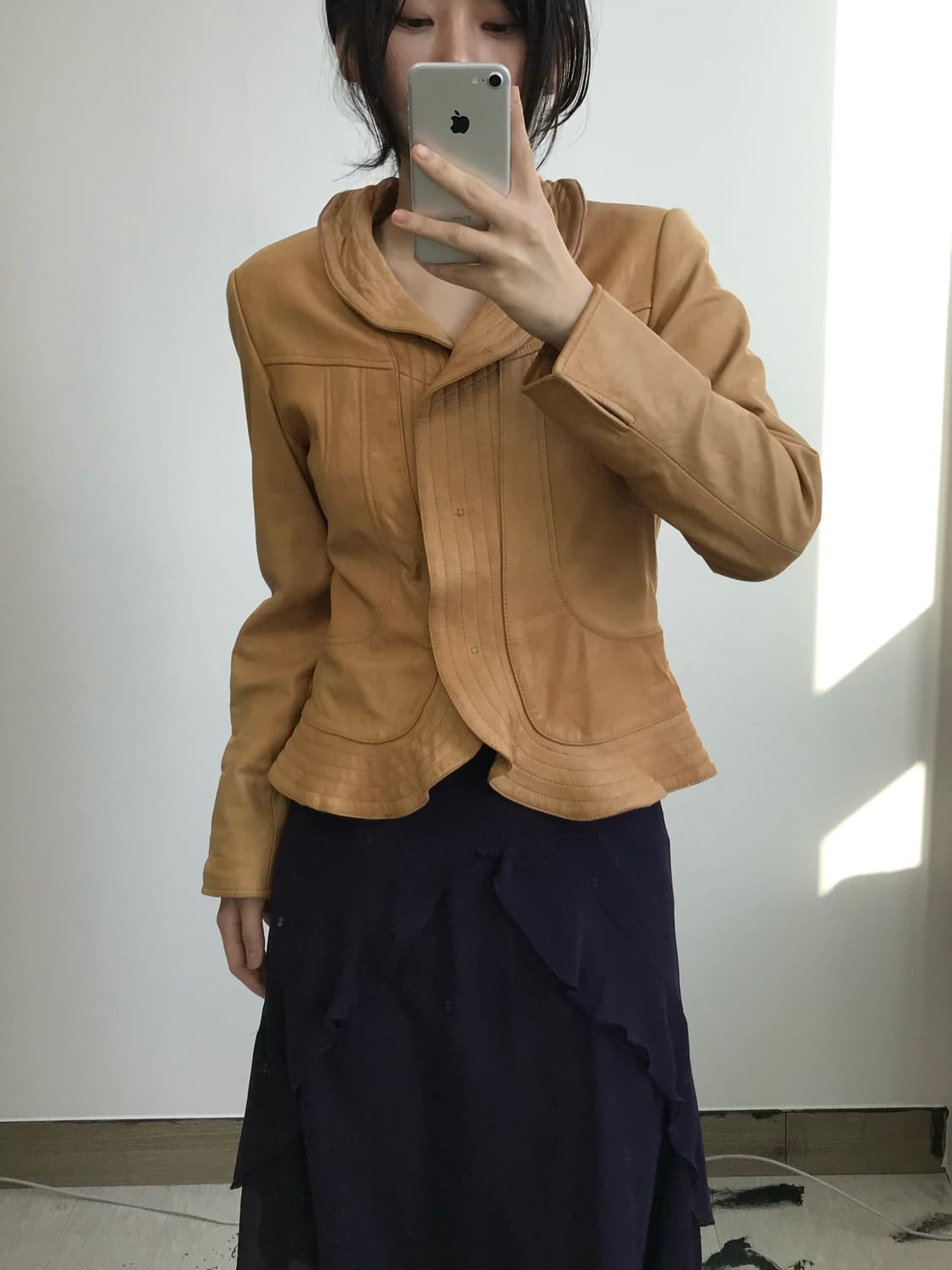 빈티지 프릴 양가죽 자켓 상품이미지1