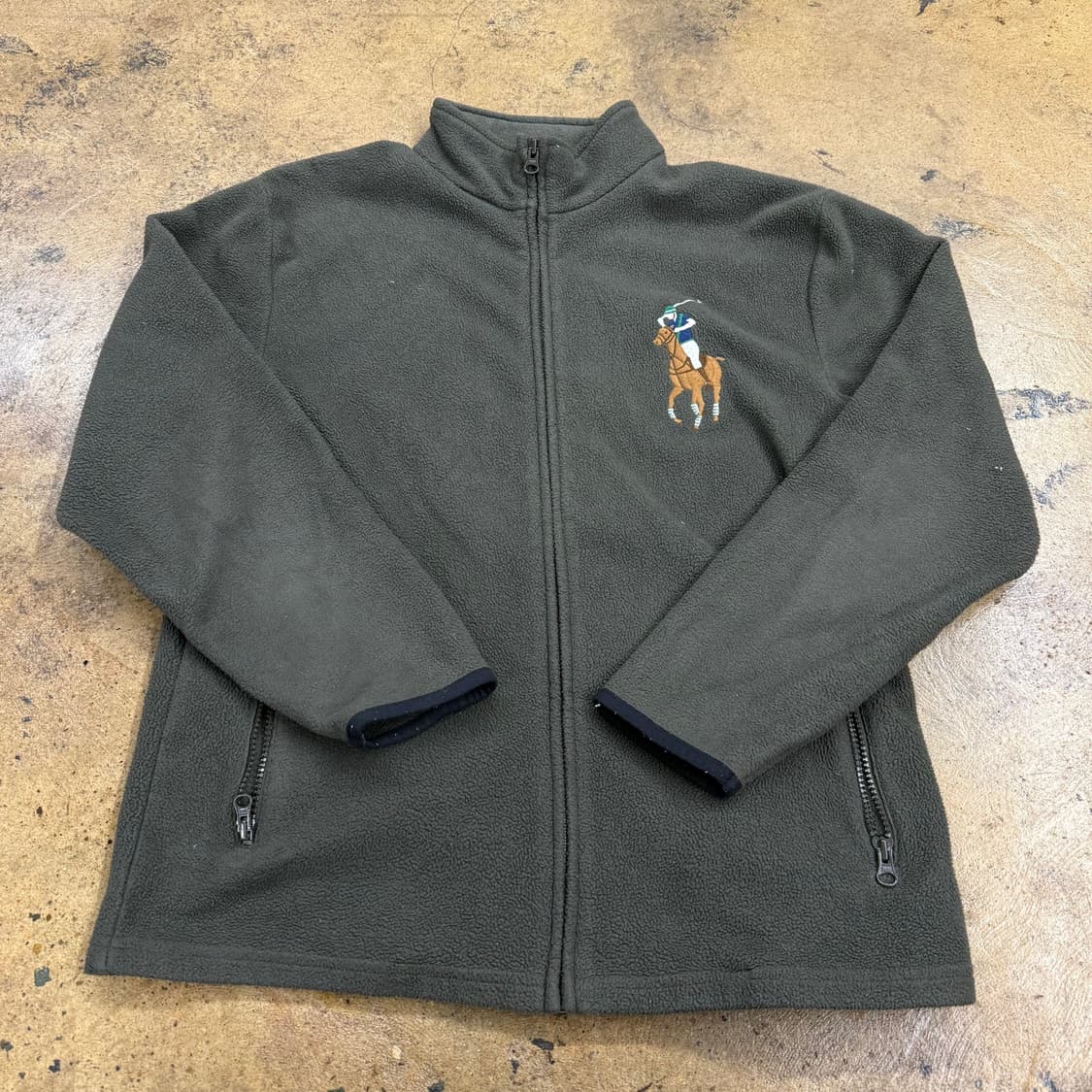 폴로 랄프로렌 카키 멀티포니 빅포니 후리스 집업 상품이미지2