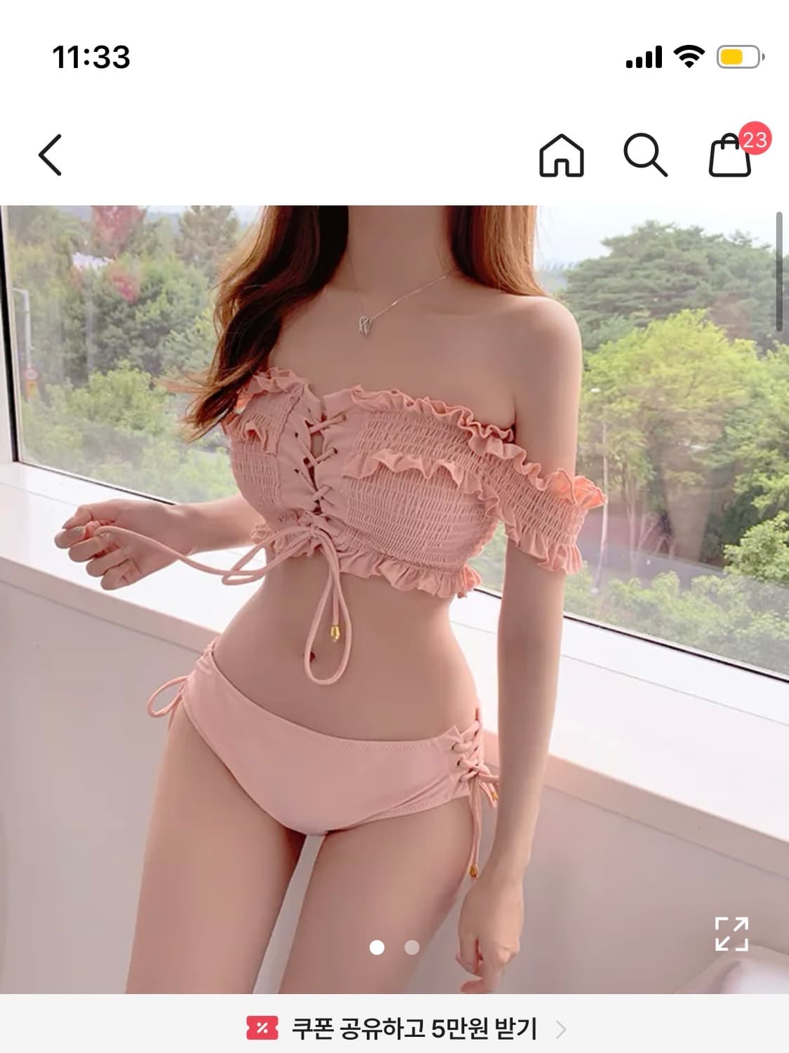 핑크 코르셋 비키니  상품이미지1