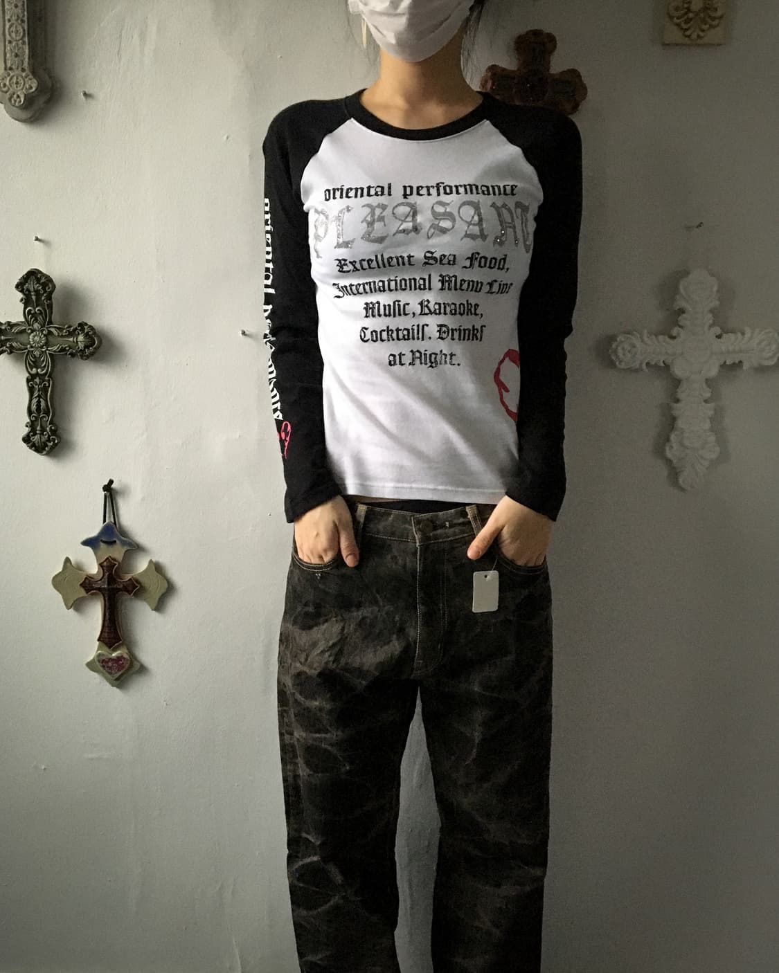 Lettering printing raglan sleeve 상품이미지1