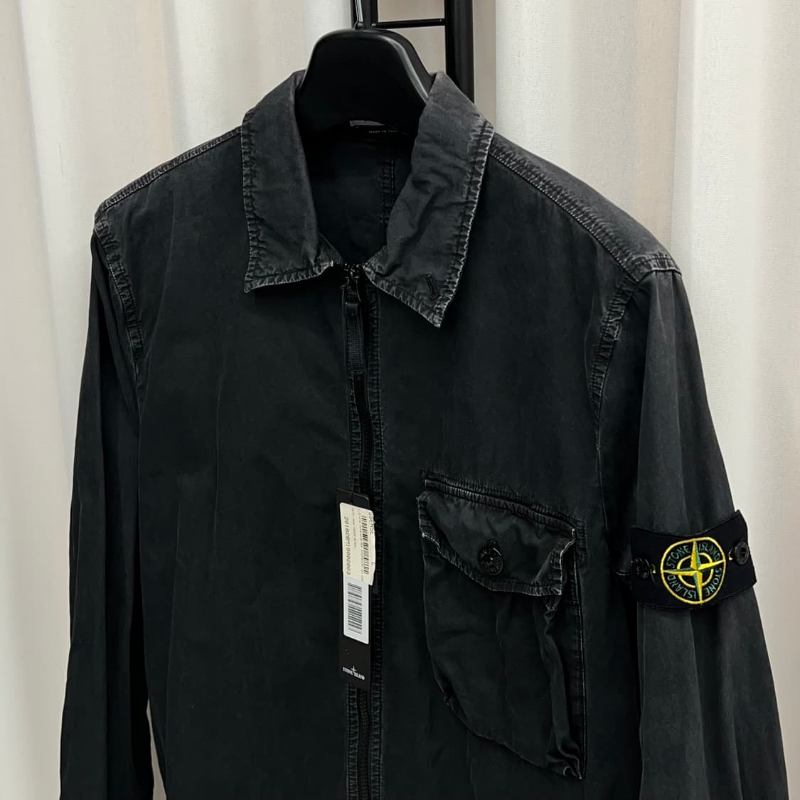 스톤아일랜드 올드이펙트 오버셔츠 블랙 (L) 상품이미지3