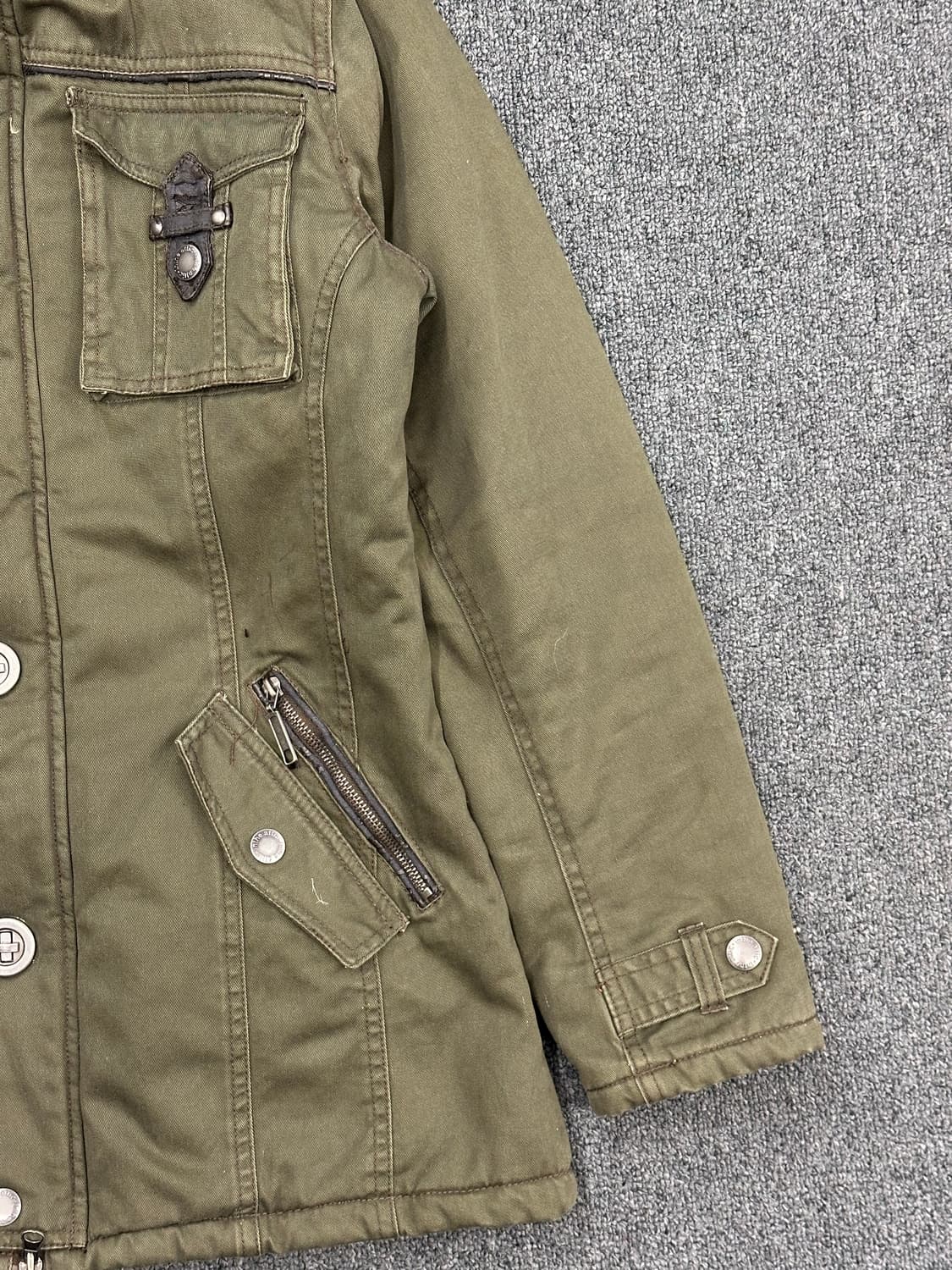 L)In The Attic 빈티지 퍼 후드 밀리터리 야상 자켓 상품이미지4