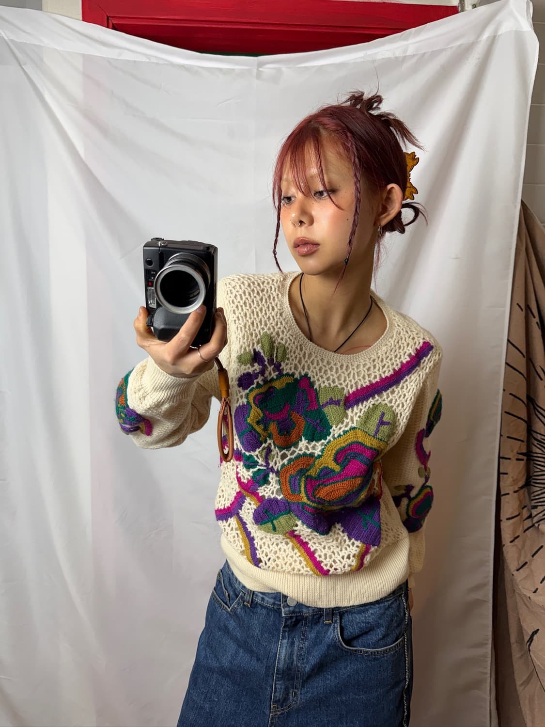 빈티지 자수 니트 상품이미지5