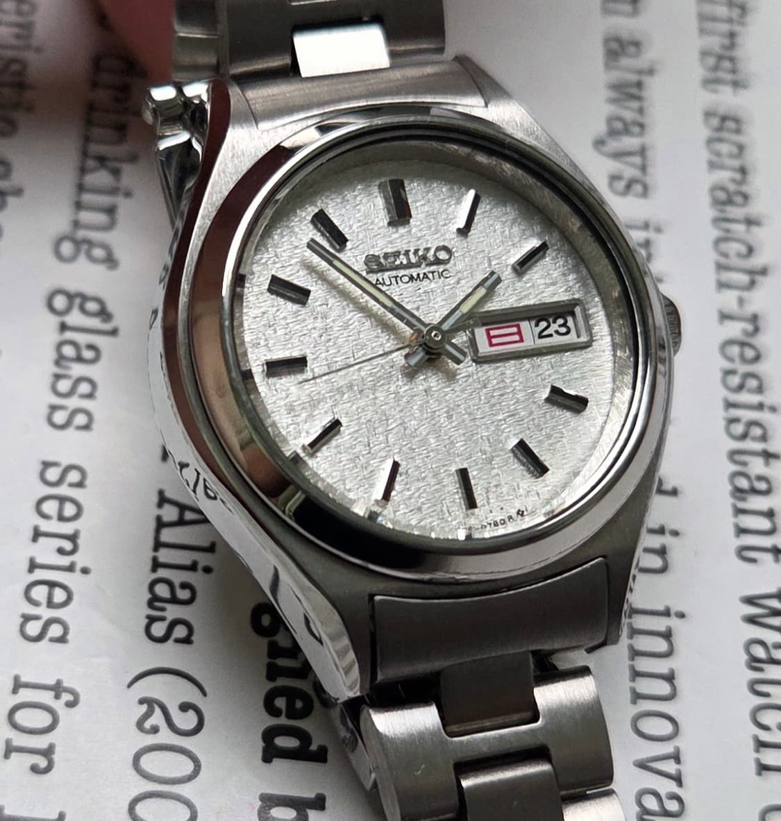 레어] 빈티지 세이코 눈송이 실버다이얼 한자 데이데이트 오토매틱 여성용  상품이미지9