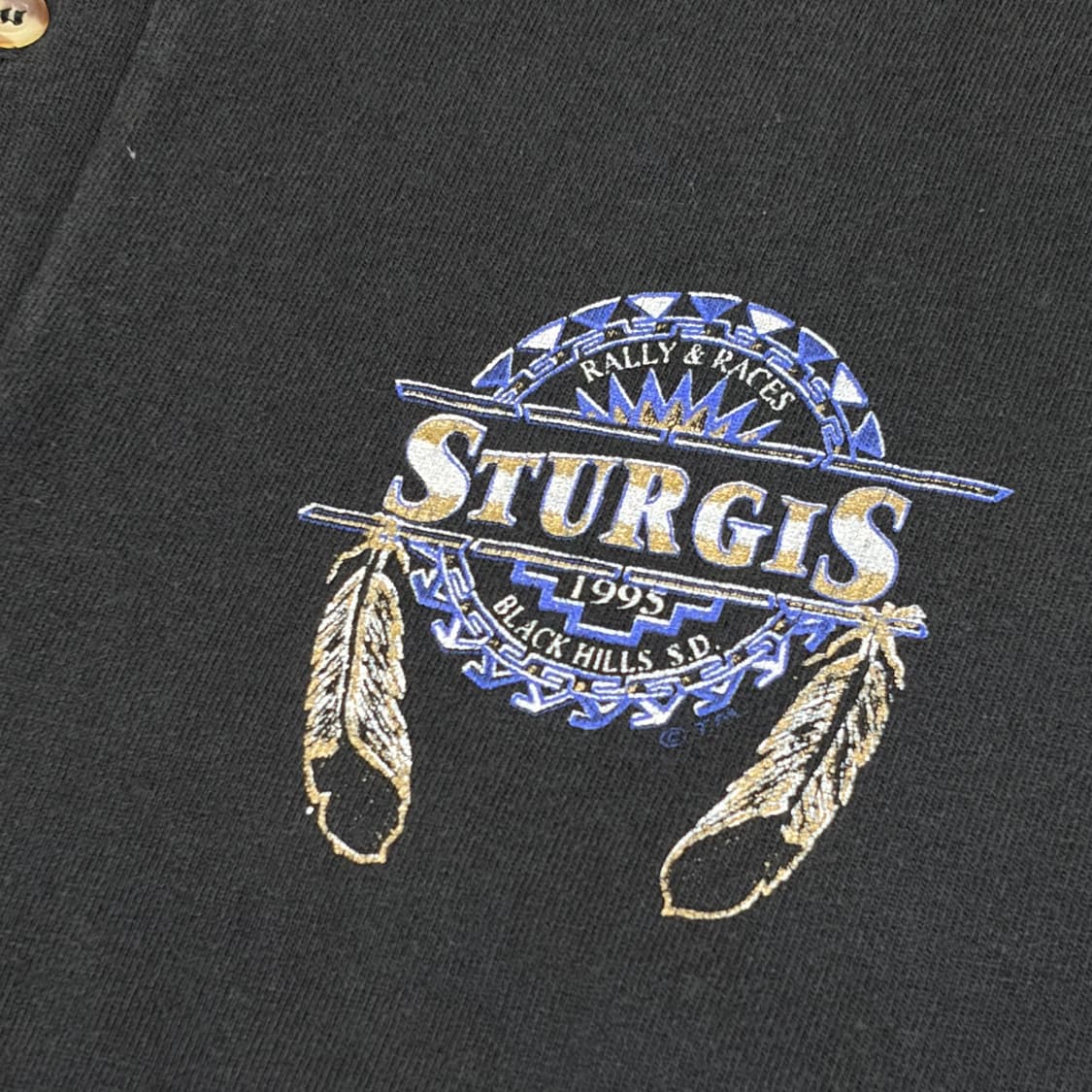 00s Made in USA 빈티지 헨리넥 반팔티 상품이미지4