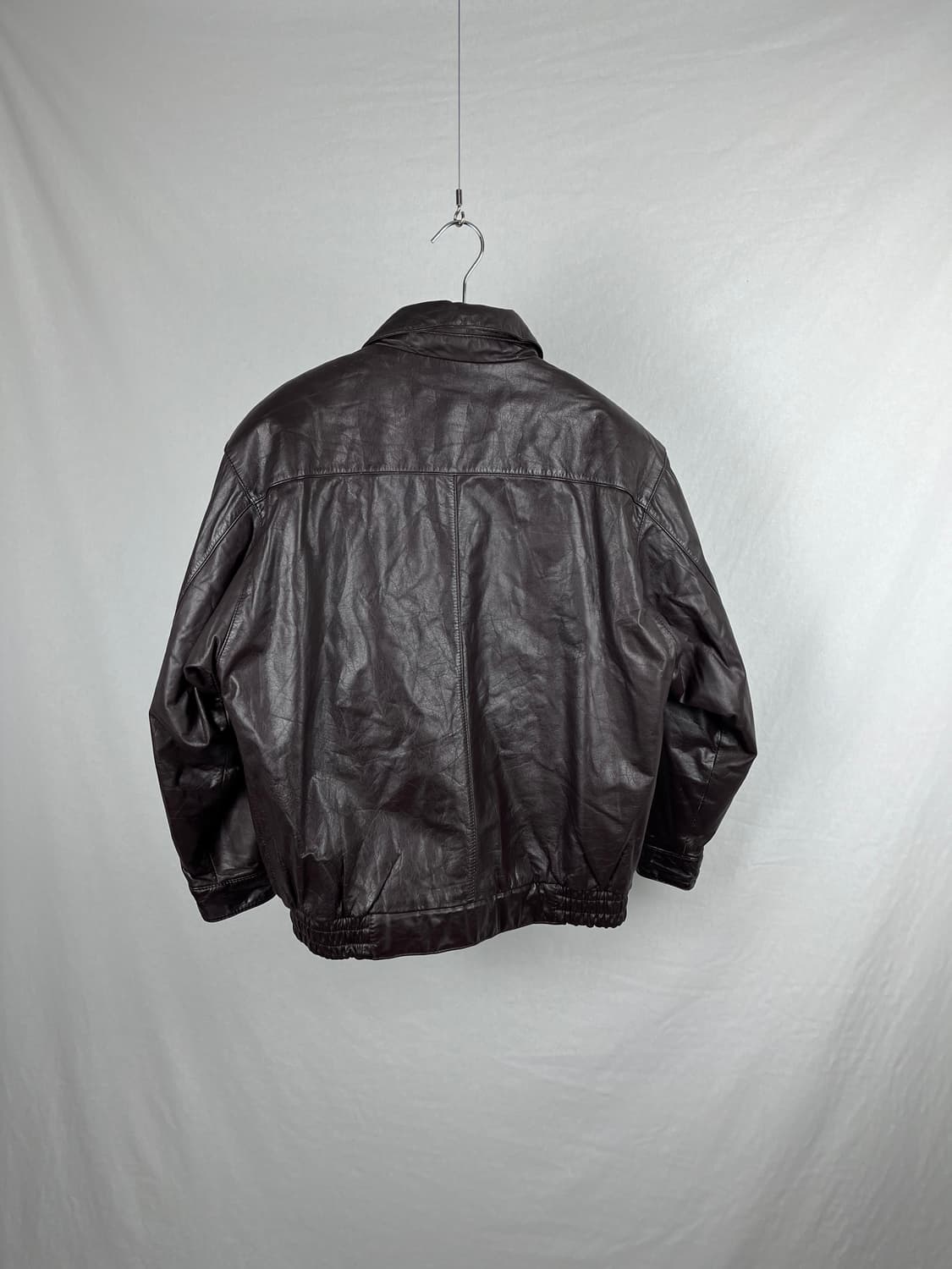 Vintage 소가죽 브라운 붐버자켓 상품이미지3