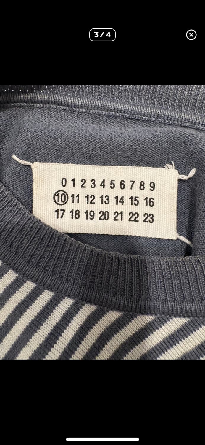 마르지엘라 사선 배색 스트라이프 니트 상품이미지3