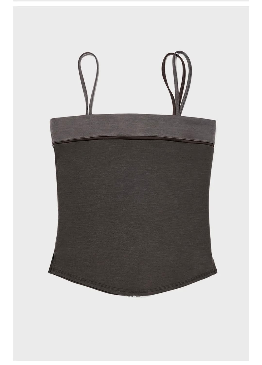 [오픈와이와이] CONTRAST TRIM TOP (CHARCOAL) 상품이미지2