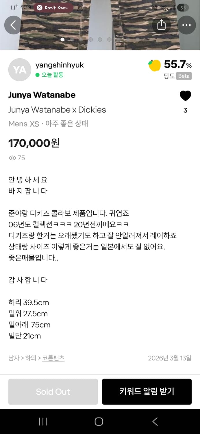 준야 디키즈 상품이미지5