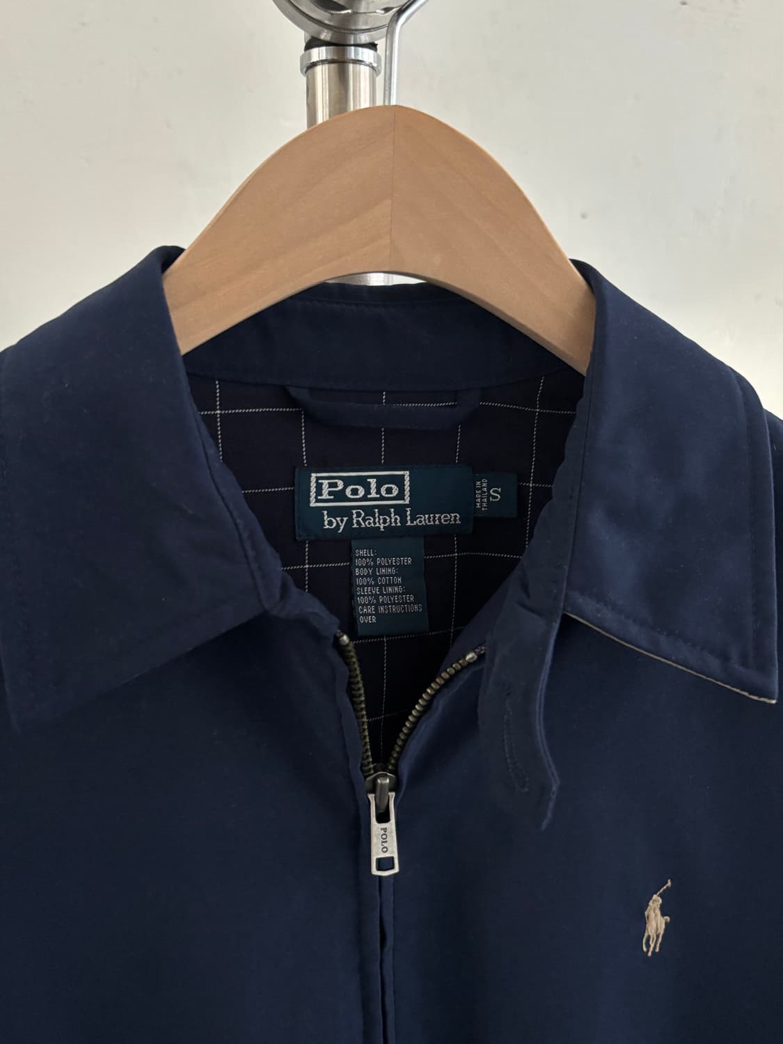  Polo 폴로 랄프로렌 네이비 안감체크 폴리쉘 헤링턴 자켓  상품이미지4
