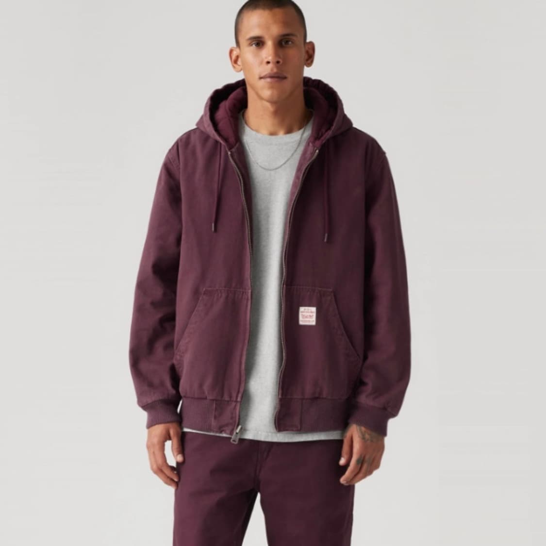 리바이스 포트레로 워크후드 자켓 버건디(칼하트,디키즈) 상품이미지2