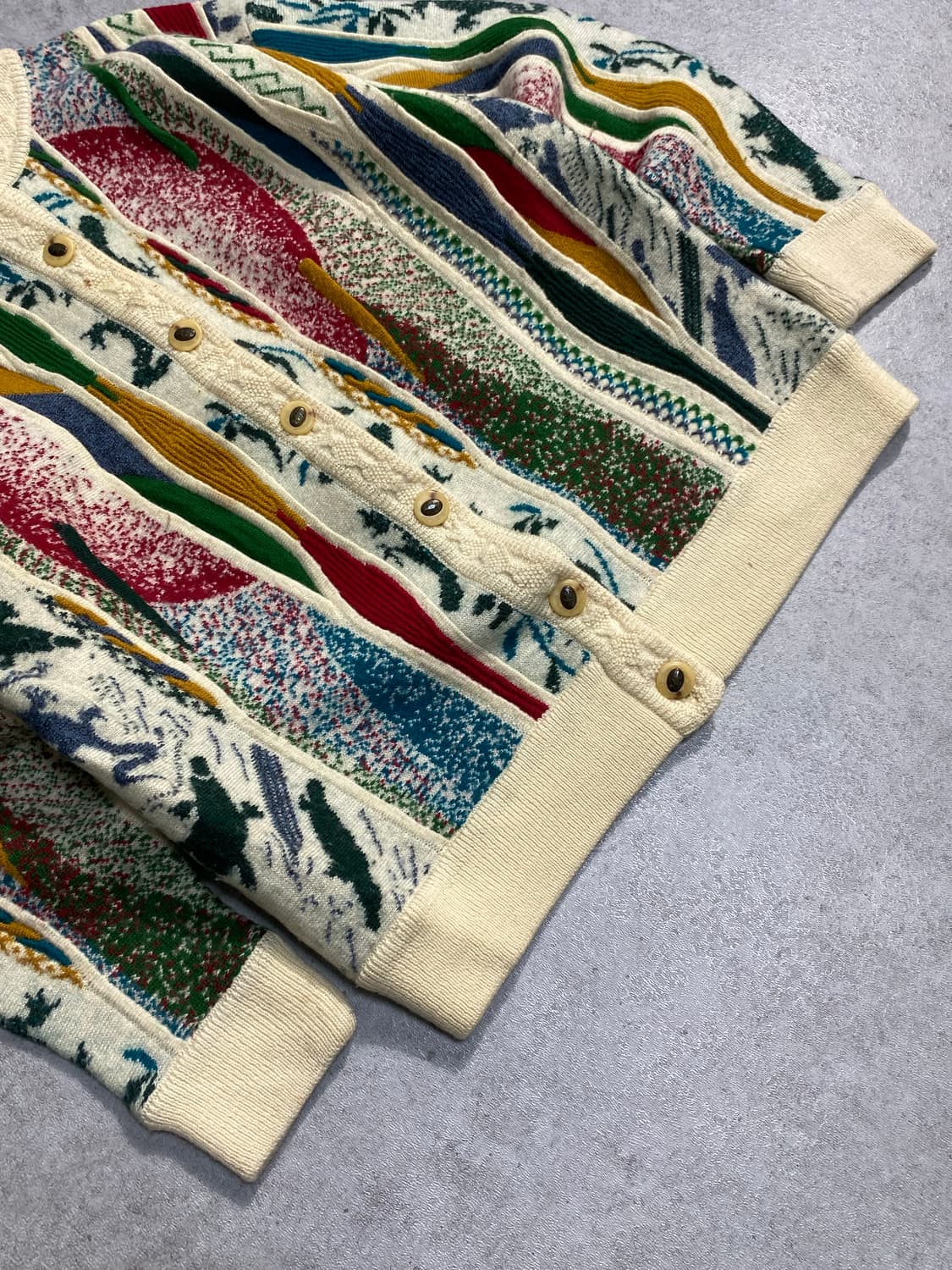 [L] 90s Geccu 오스트레일이라 케이블 니트 가디건 상품이미지4