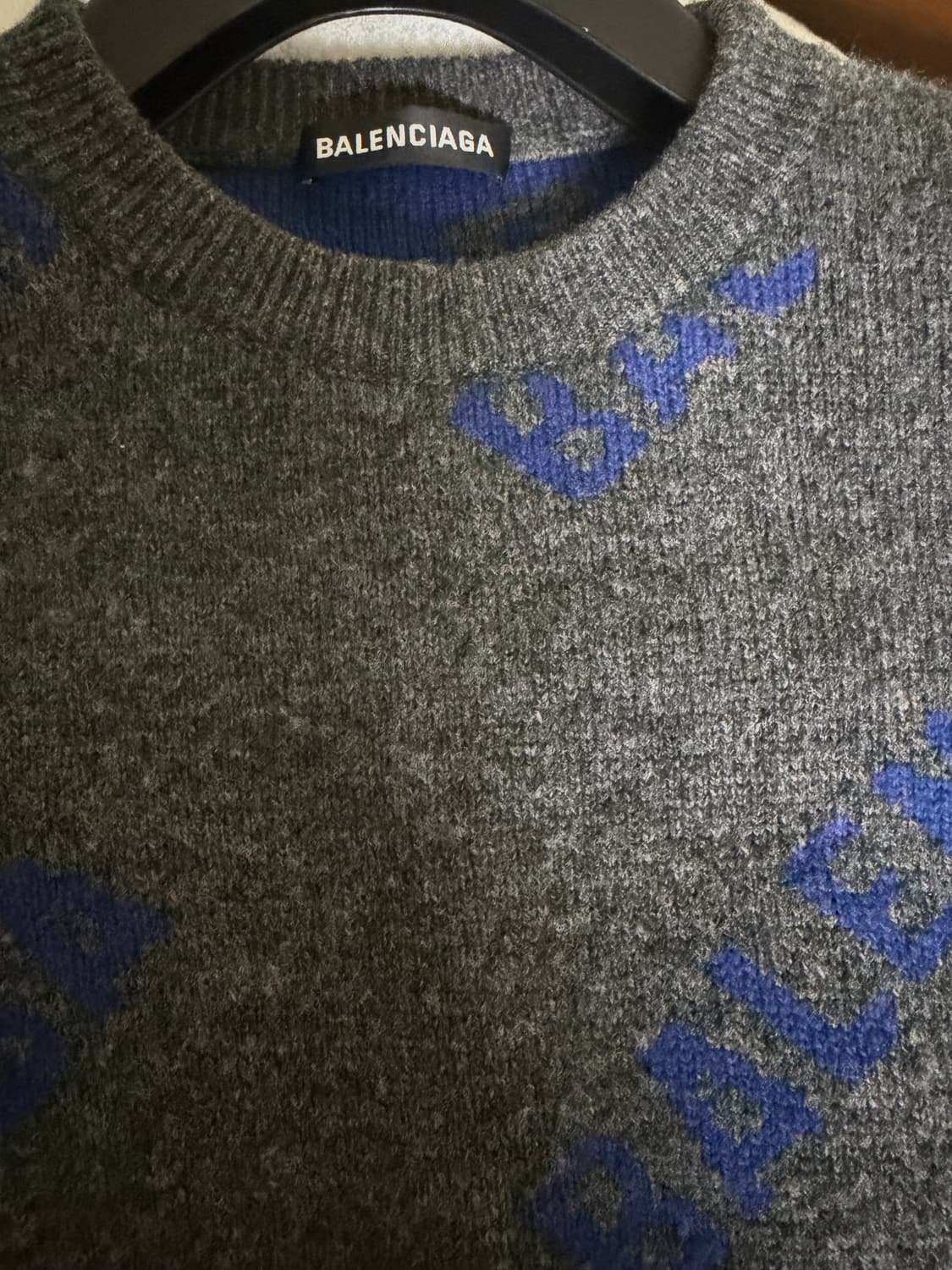 발렌시아가 멀티로고 롱 니트 s (105-110) 상품이미지3